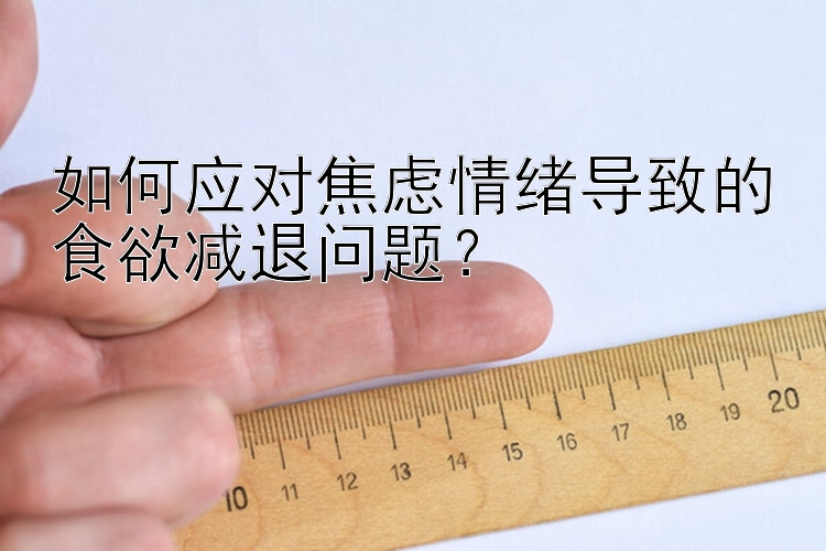 如何应对焦虑情绪导致的食欲减退问题？