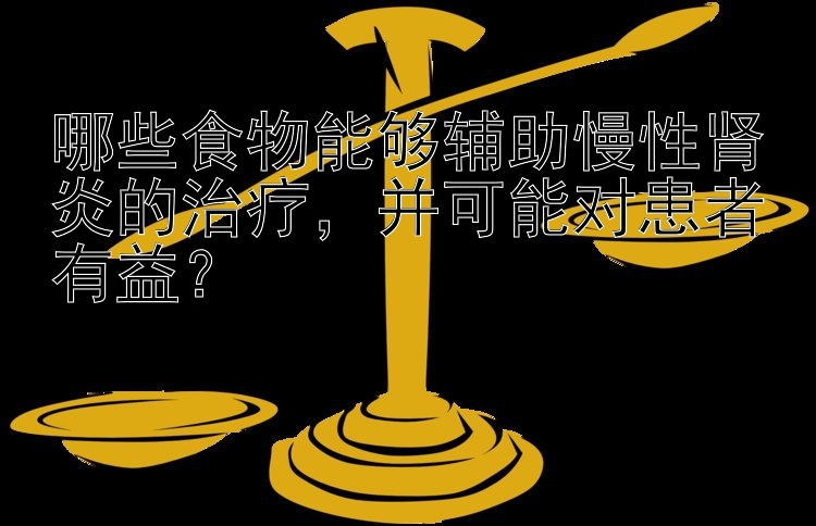 哪些食物能够辅助慢性肾炎的治疗，并可能对患者有益？